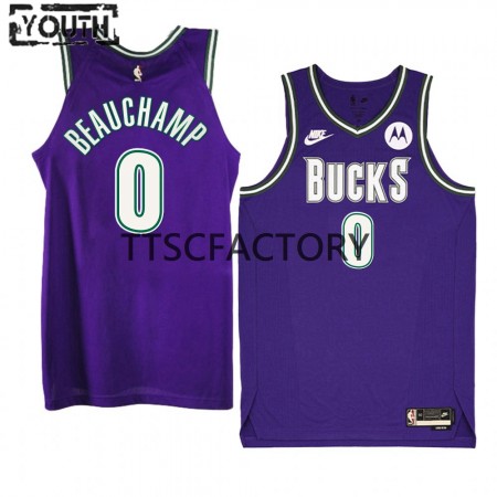 Dres Milwaukee Bucks MarJon Beauchamp 0 Nike 2022-23 Classic Edition Ljubičasta Swingman - Dječji